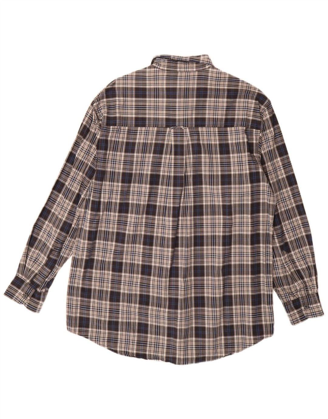 Camicia in flanella da uomo Chaps Ralph Lauren in cotone a quadri grigio medio