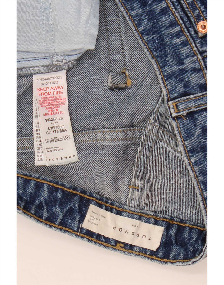 Jeans affusolati mamma da donna Topshop W32 L26 poliestere blu