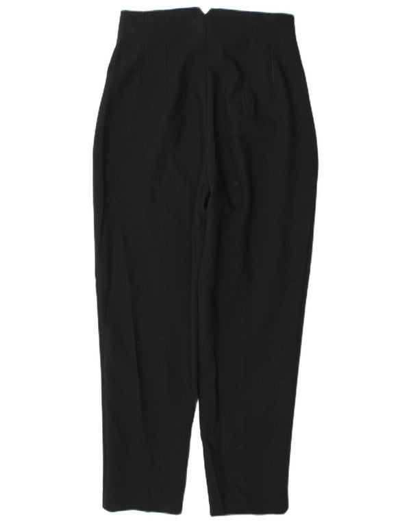 Pantaloni da abito affusolati a vita alta da donna Zara piccoli W26 L26 poliestere nero