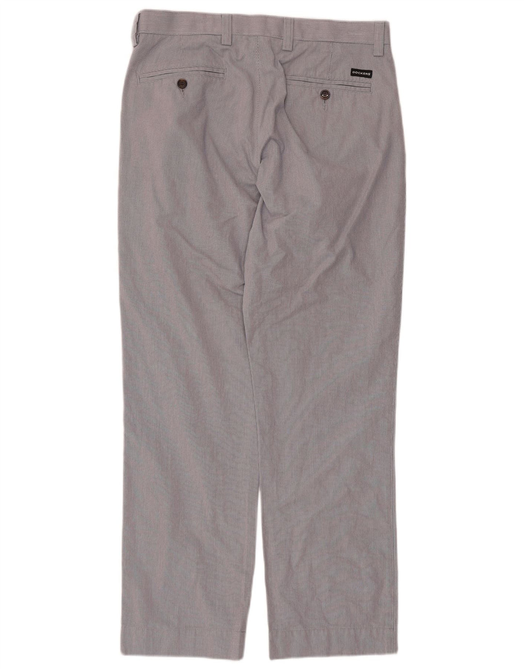 DOCKERS Mens Pegged Chino Trousers W32 L30 Blue Houndstooth Cotton