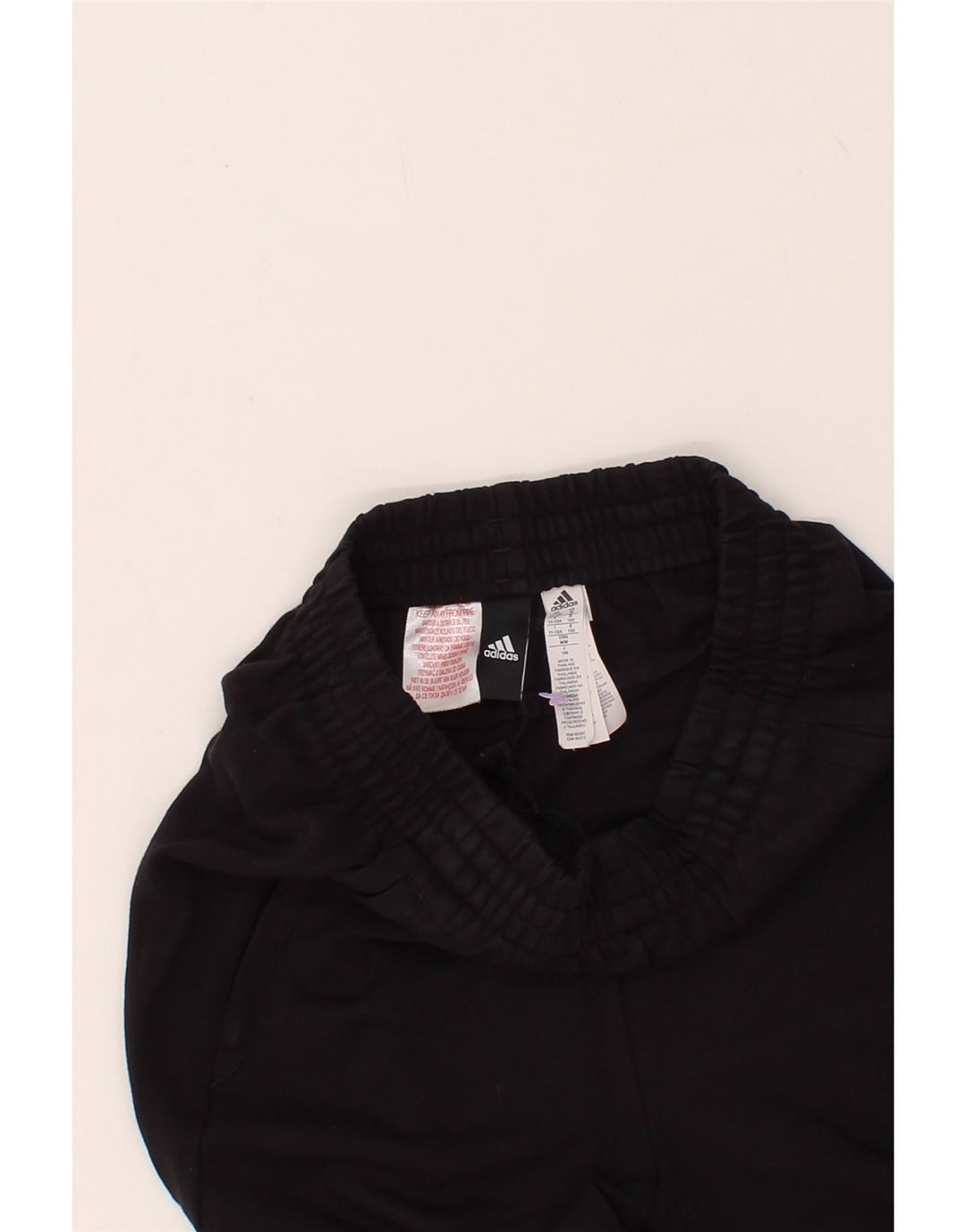 ADIDAS Boys Tracksuit Trousers 11-12 Years Black Rayon Vintage Adidas and Second-Hand Adidas from Messina Hembry 