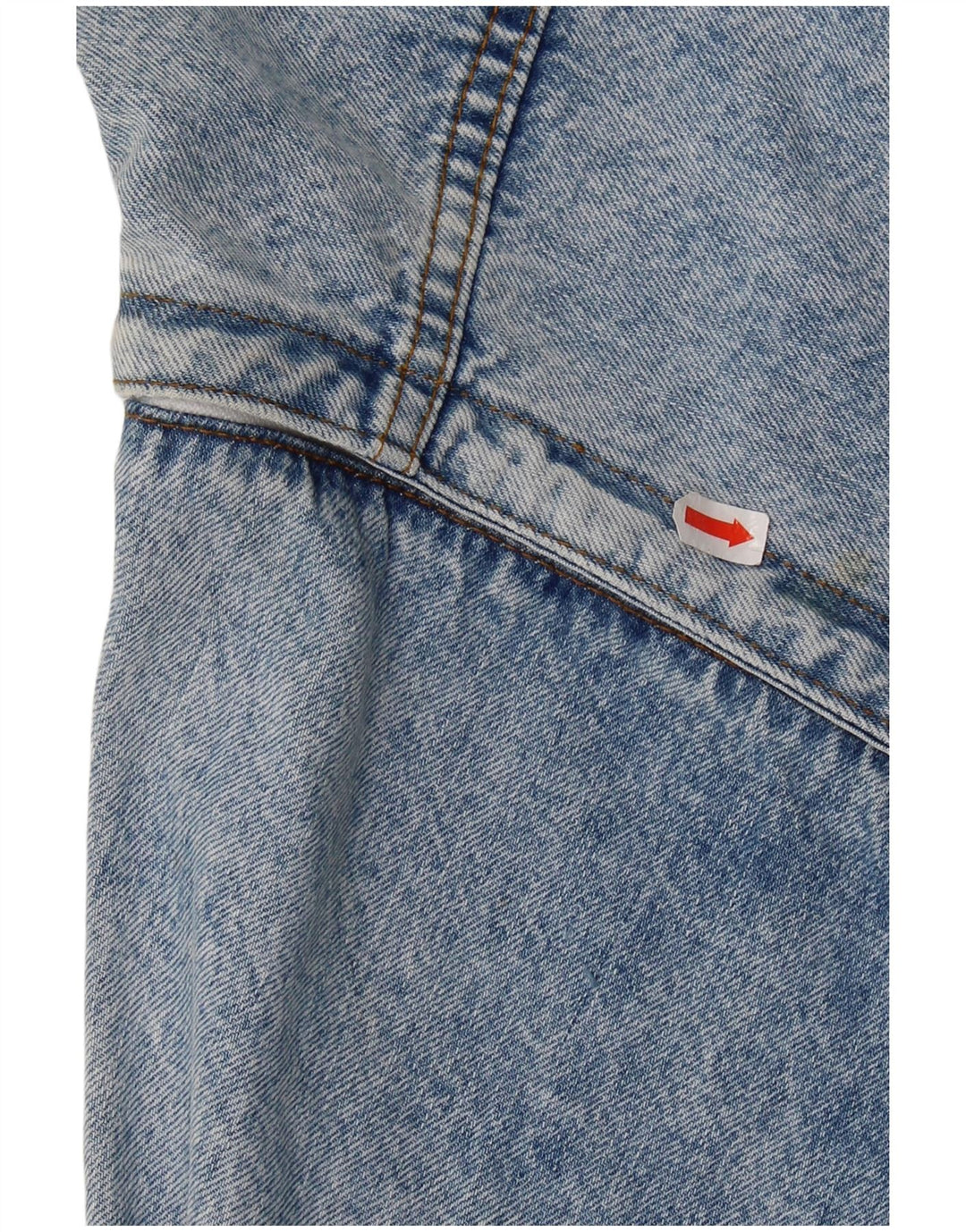 Giacca di jeans vintage da donna UK 12 cotone blu medio