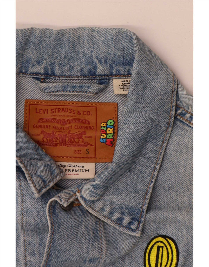 Giacca di jeans grafica per ragazze Levi's 13-14 anni piccola in cotone blu