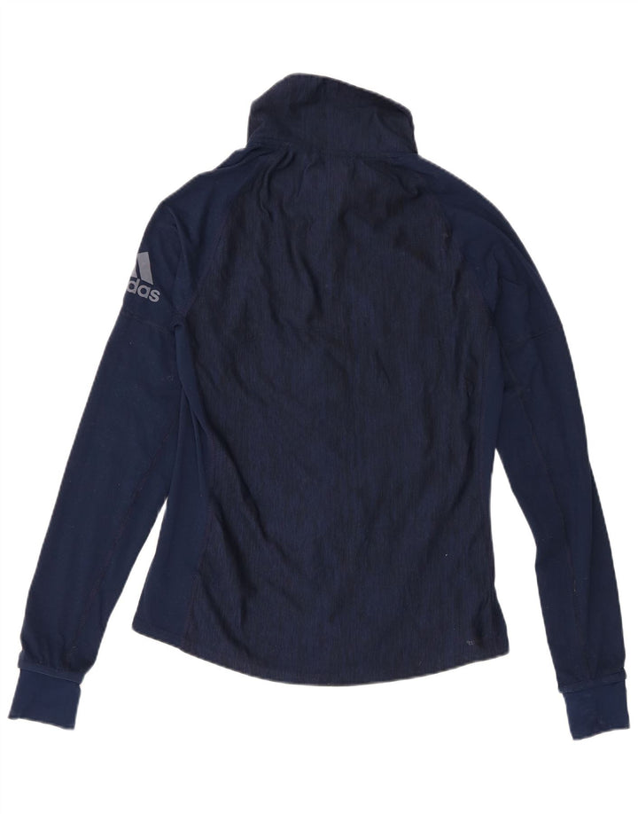 Top da tuta Adidas da donna con grafica pullover UK 8/10 Small Blu Navy