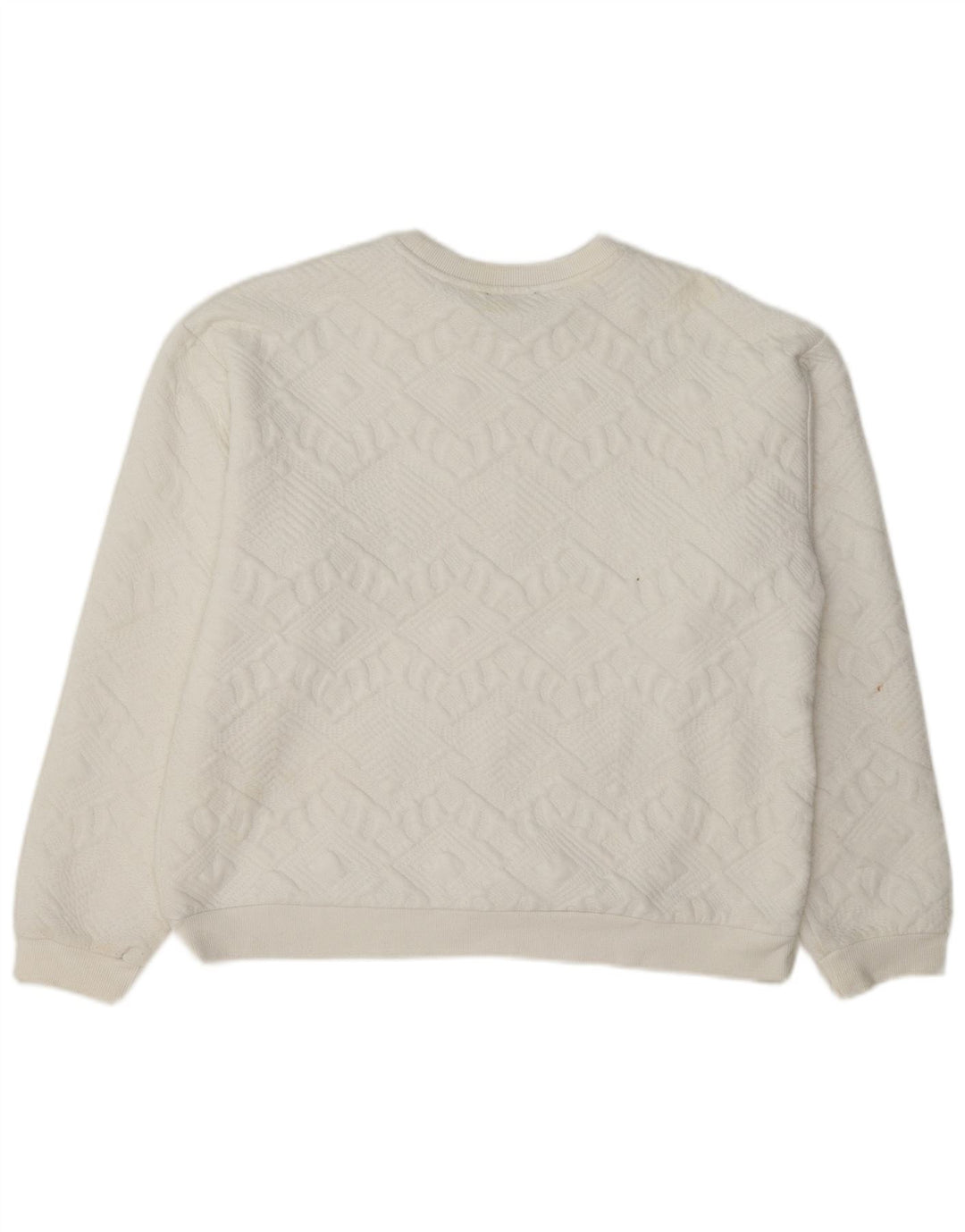 Felpa Zara da donna con vestibilità comoda, taglia UK 12, colore bianco medio geometrico