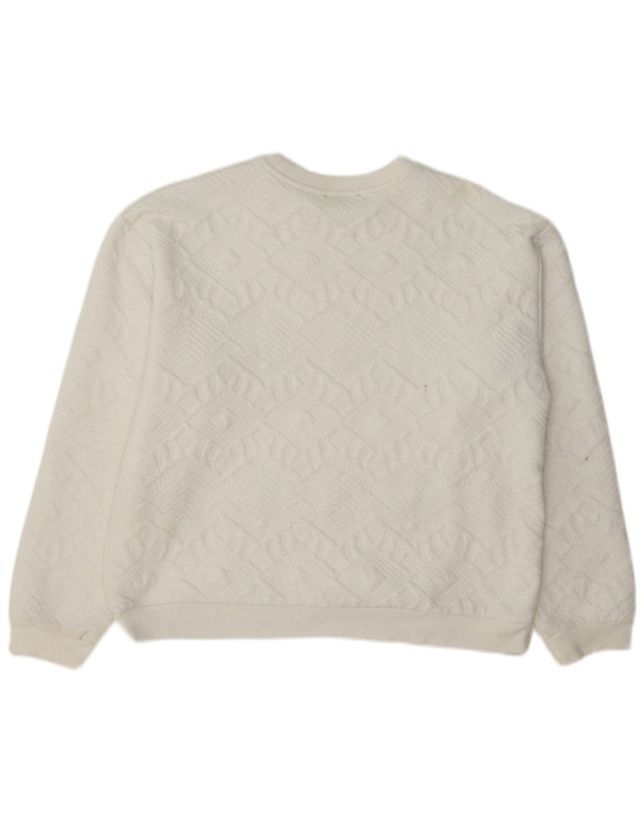 Felpa Zara da donna con vestibilità comoda, taglia UK 12, colore bianco medio geometrico