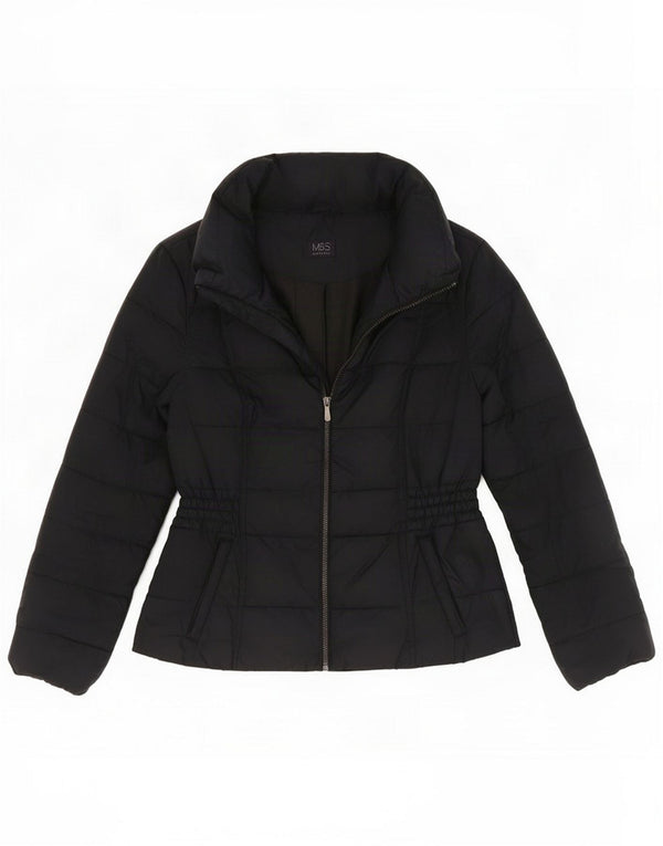 Giacca imbottita Marks & Spencer da donna UK 12 Medio Blu Navy Poliestere