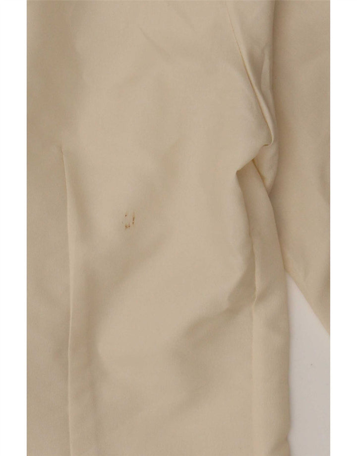 Camicetta camicia vintage da donna US 3 piccola in poliestere bianco sporco