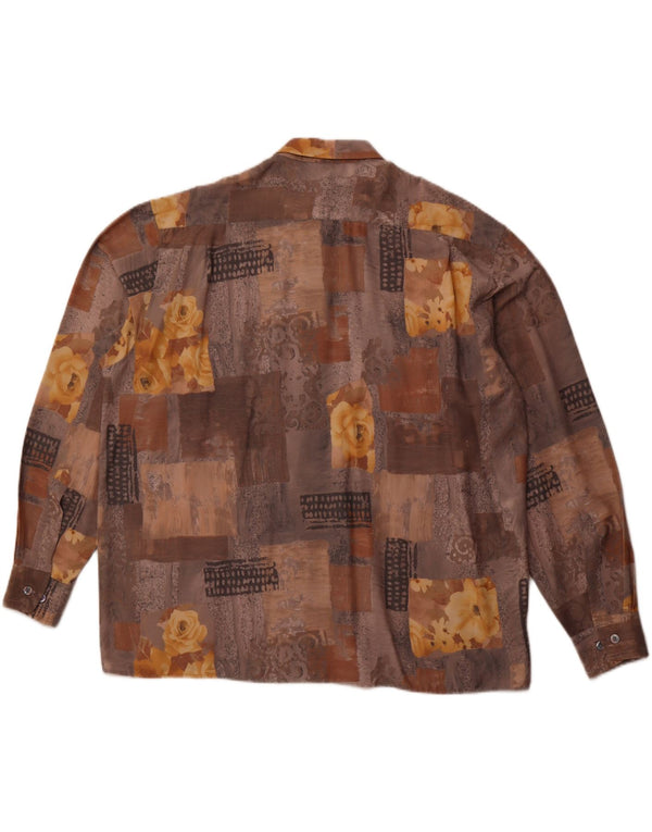 Angelo Litrico Camicia Uomo Tg 45/46 2XL Viscosa Patchwork Multicolore