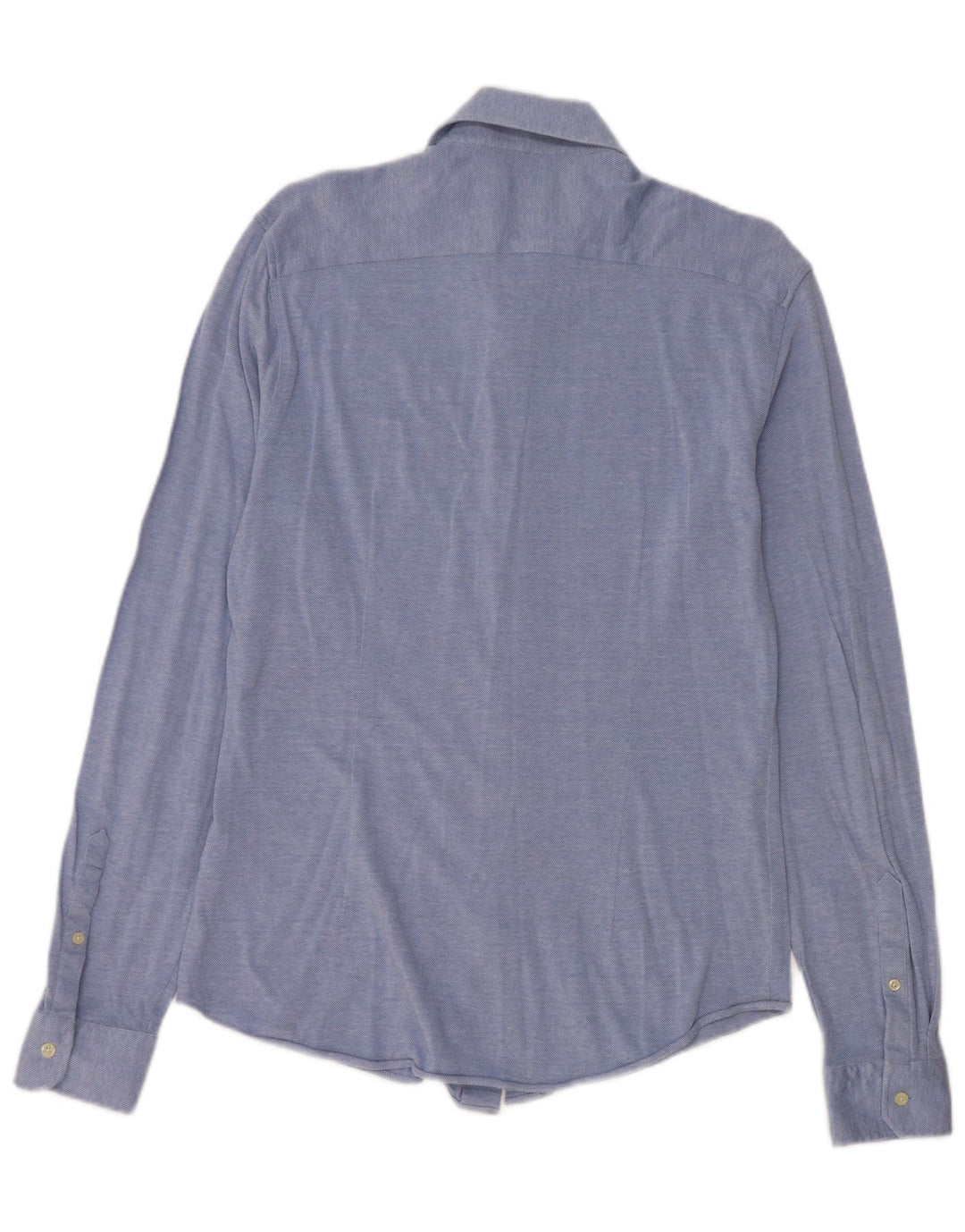 Camicia Reiss Slim Fit da uomo in cotone blu medio