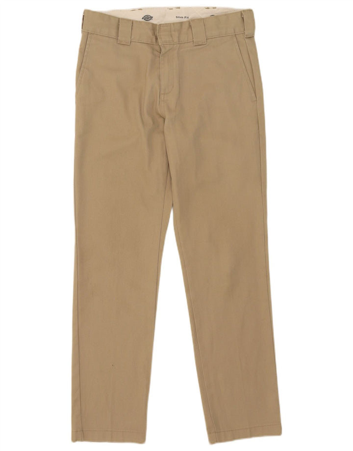 DICKIES Pantaloni chino slim fit da uomo W29 L30 Poliestere beige