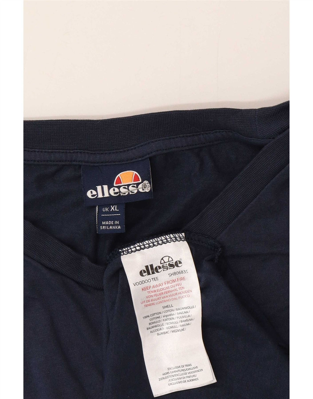 T-shirt grafica da uomo Ellesse Top XL in cotone blu