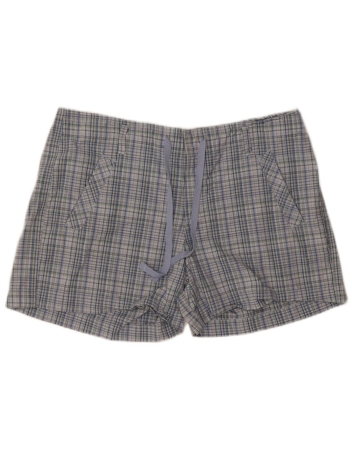 Pantaloncini chino da donna Lee US 16 2XL W36 cotone a quadri blu
