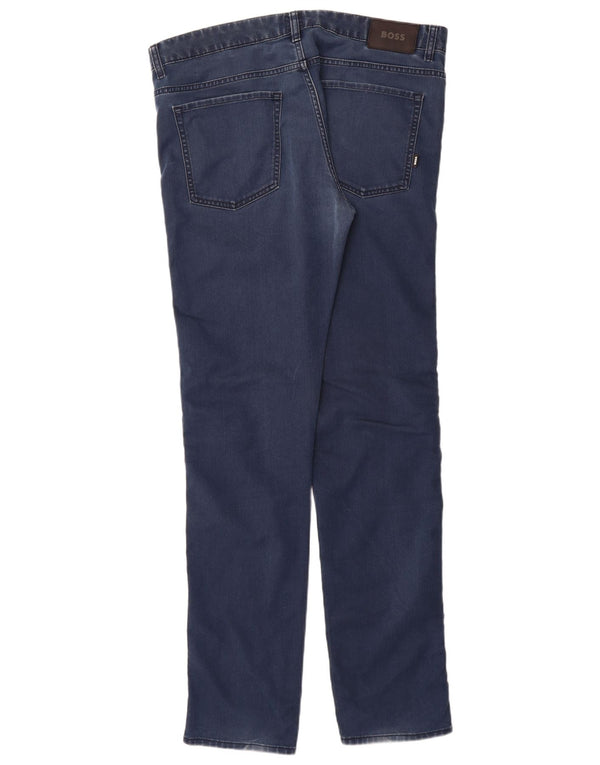 Hugo Boss Mens Slim Jeans W38 L36 Navy Blue Cotton
