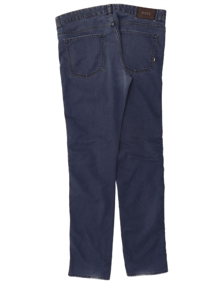Jeans slim da uomo Hugo Boss W38 L36 cotone blu navy