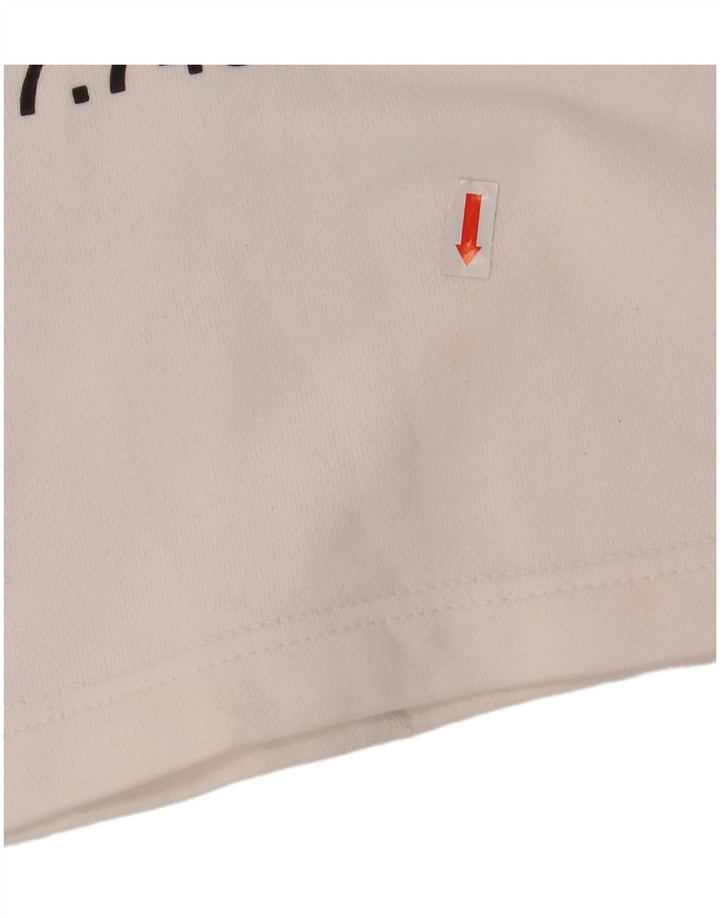 THE NORTH FACE Maglione corto con cappuccio grafico oversize da donna UK 6 XS Bianco