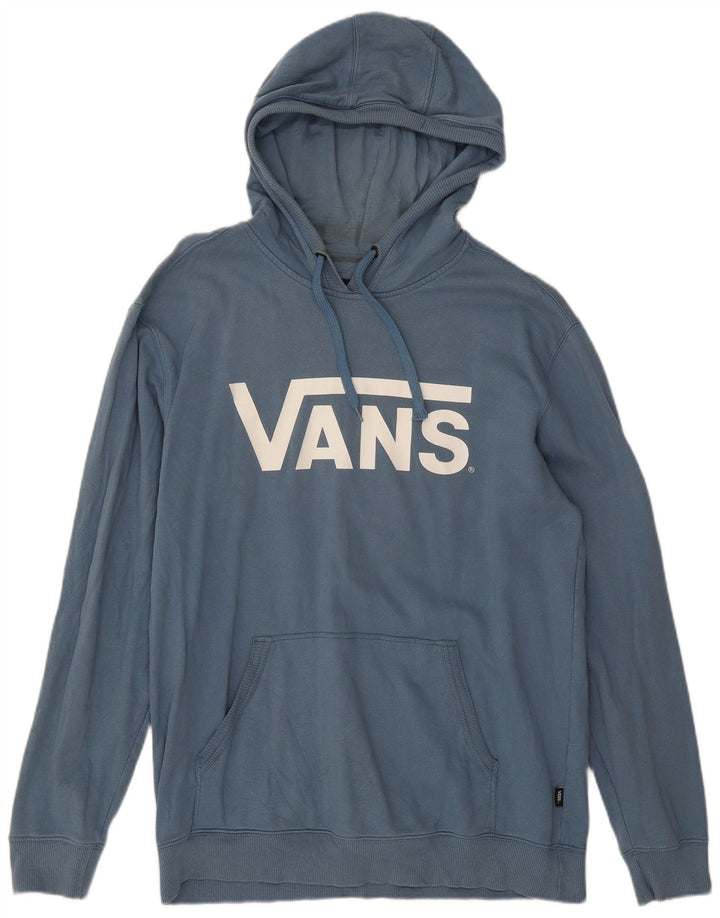 Felpa con cappuccio grafica da uomo Vans Large in cotone blu