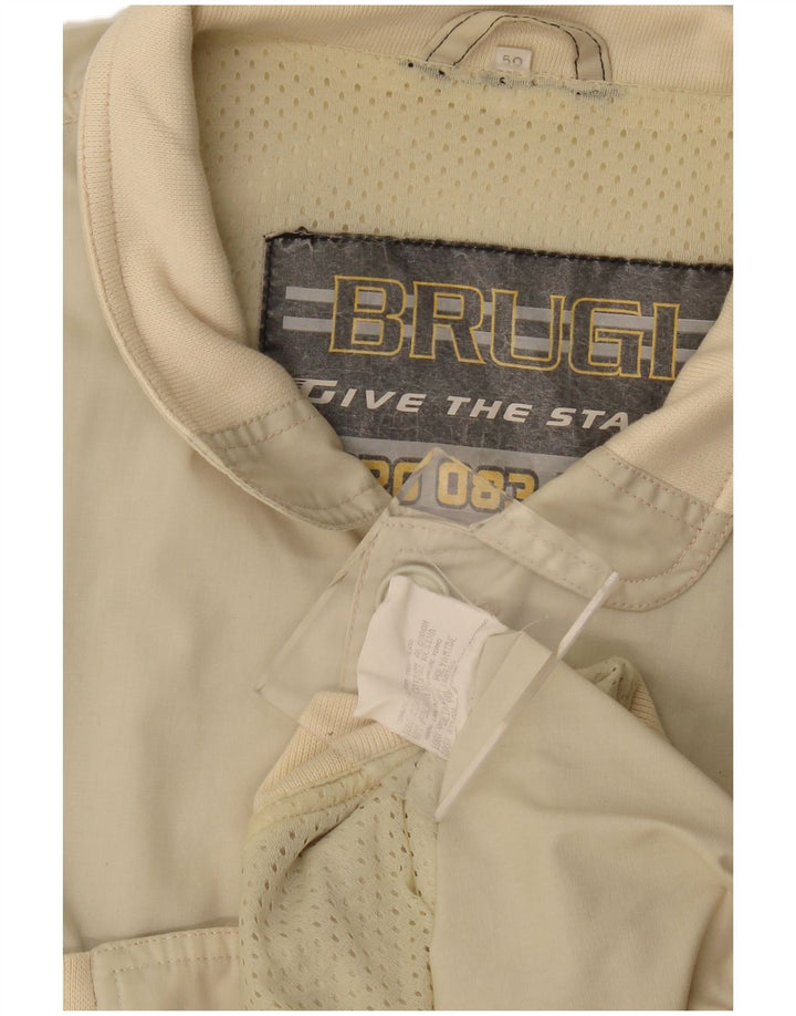 Bomber da uomo Brugi IT 50 Large in cotone bianco sporco
