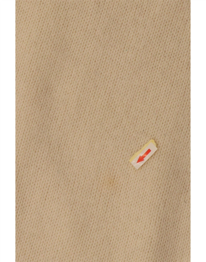 Maglione maglione con scollo a barca da donna Benetton UK 14 medio bianco sporco