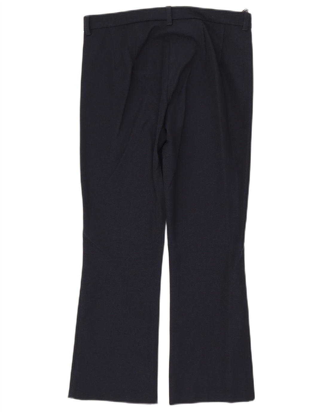Pantaloni da abito bootcut da donna MAX MARA UK 4 XS W26 L25 cotone blu navy