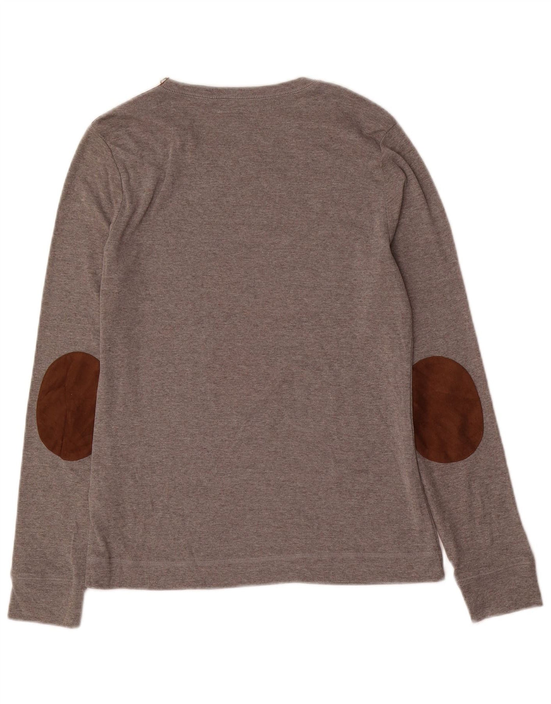 RALPH LAUREN Top da donna a maniche lunghe UK 14 Large in cotone grigio