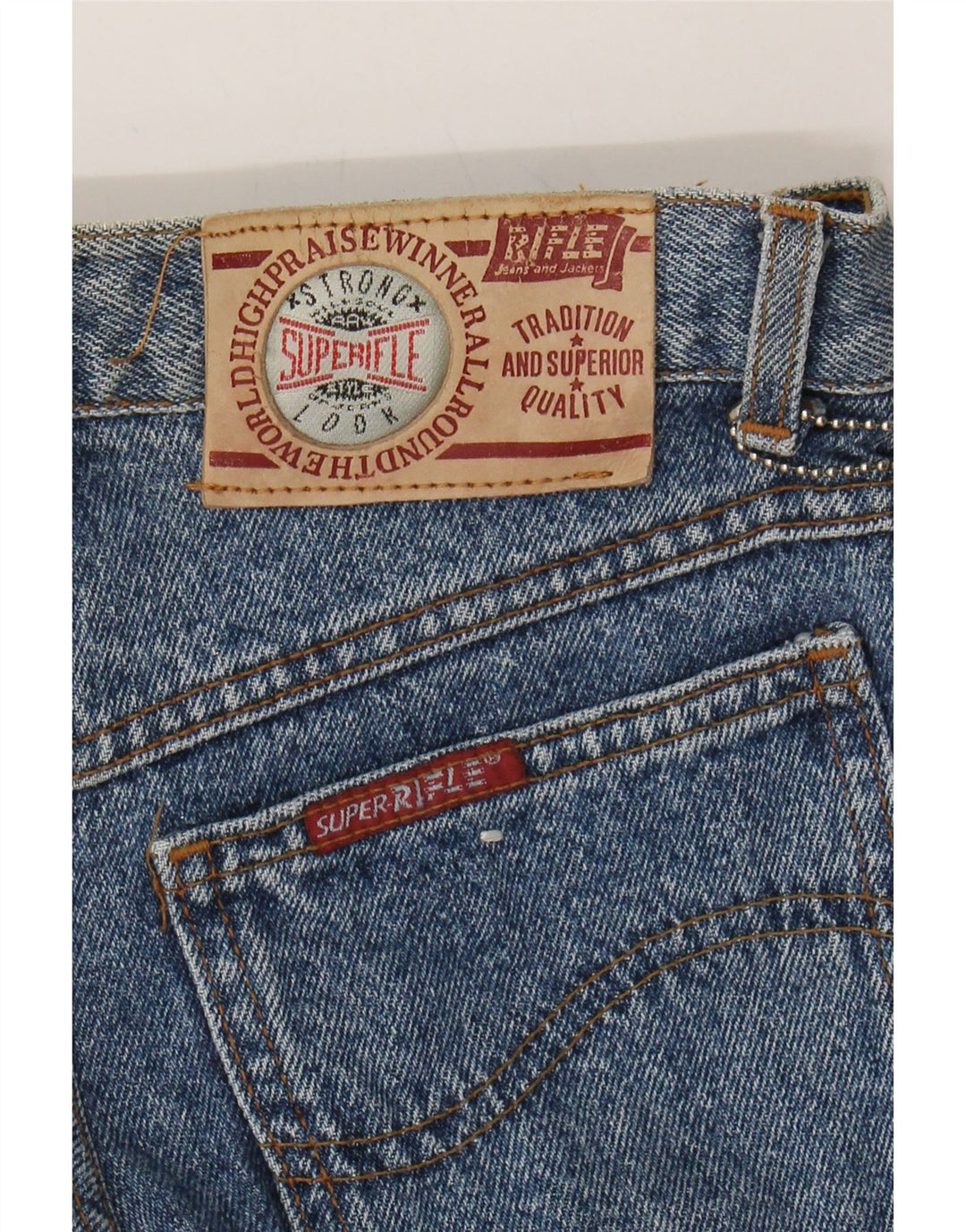 RIFLE Womens Tapered Jeans W26 L29 Blue Vintage Rifle and Second-Hand Rifle from Messina Hembry 