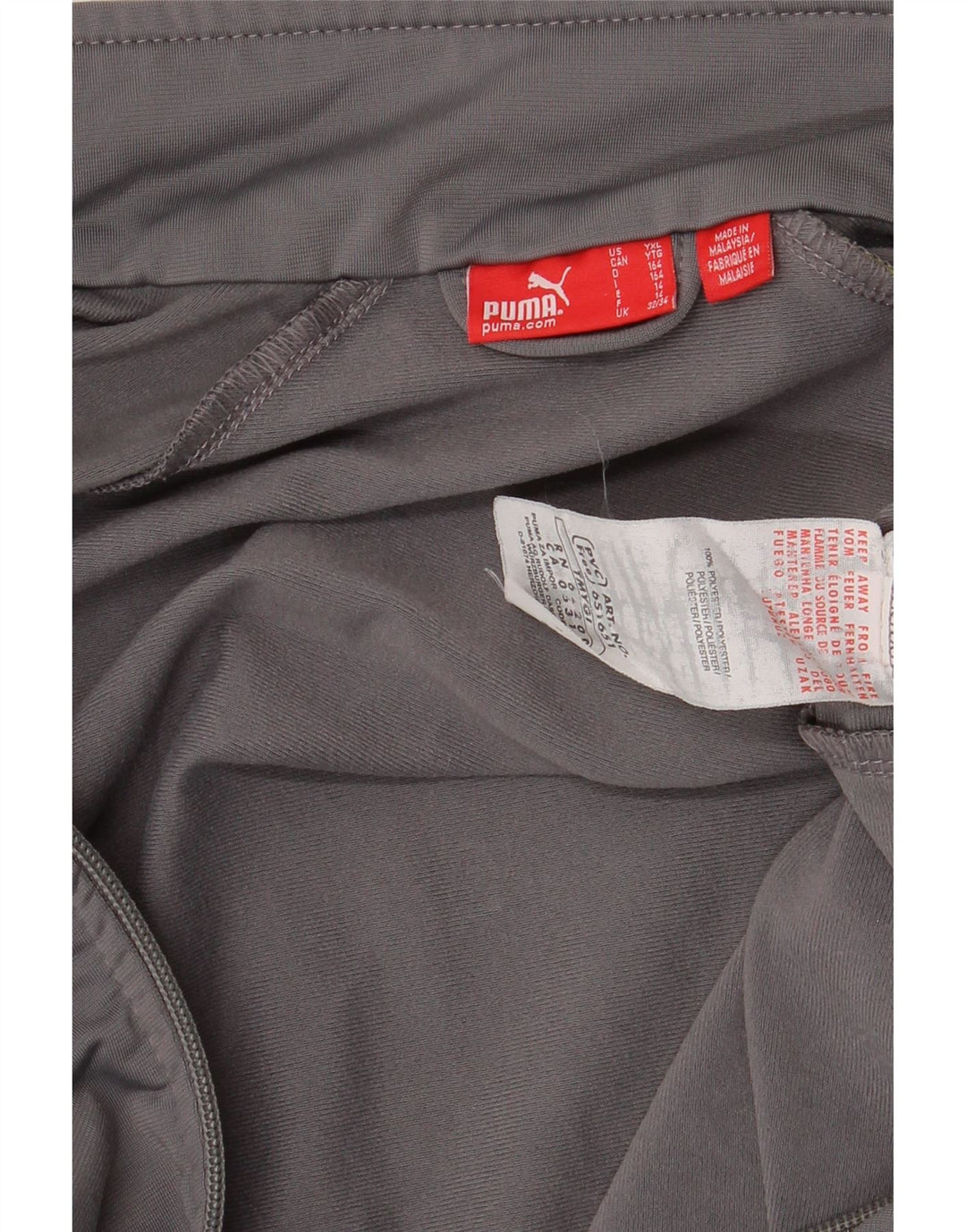 Giacca da tuta da ragazzo PUMA 13-14 anni in poliestere grigio