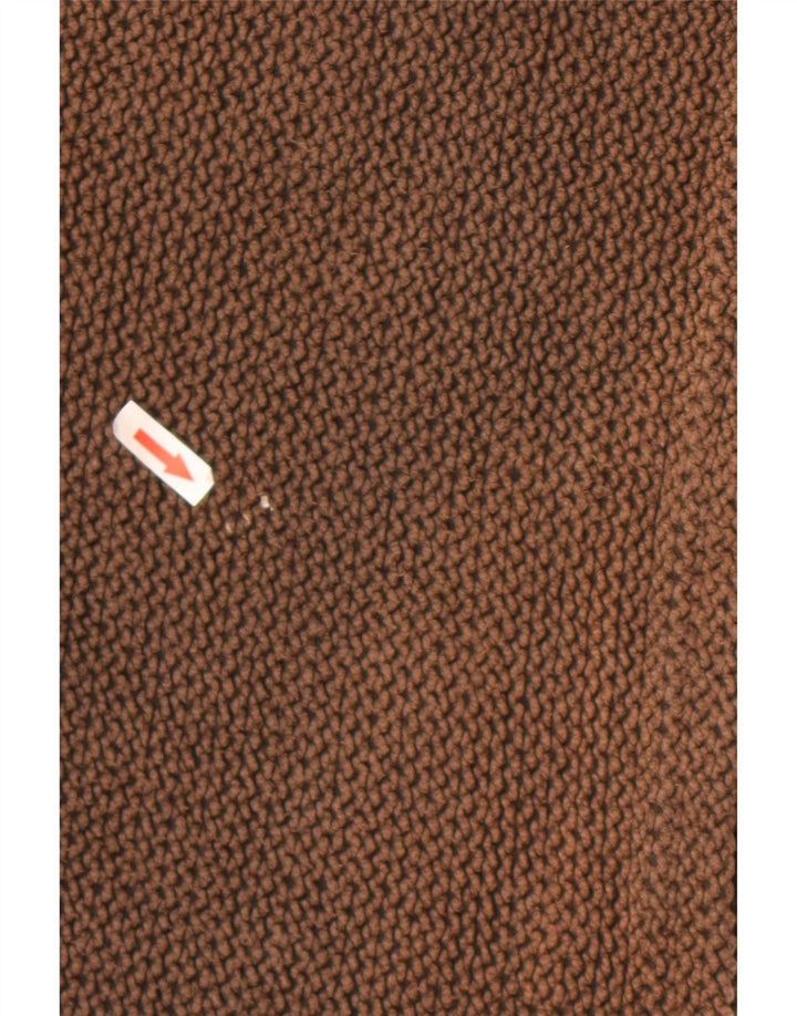 Felpa con collo con zip da uomo Weird Fish Marrone medio