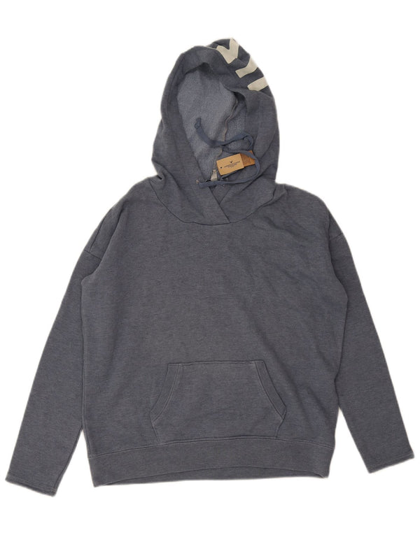 Maglione con cappuccio oversize grafico da donna American Eagle UK 10 piccolo grigio