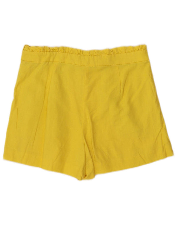 Pantaloncini casual a vita alta da donna J. Crew US 4 Small W29 Lino giallo