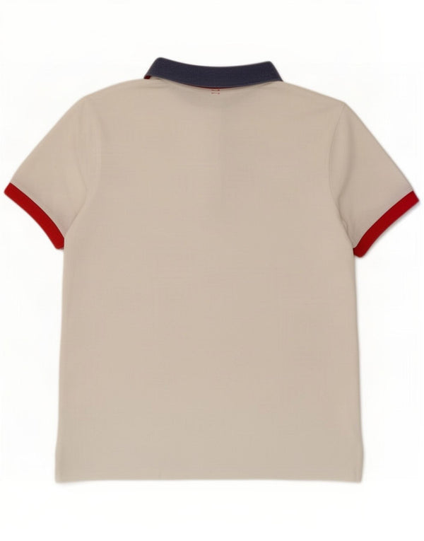 Polo da uomo Sun68 in cotone color block bianco medio