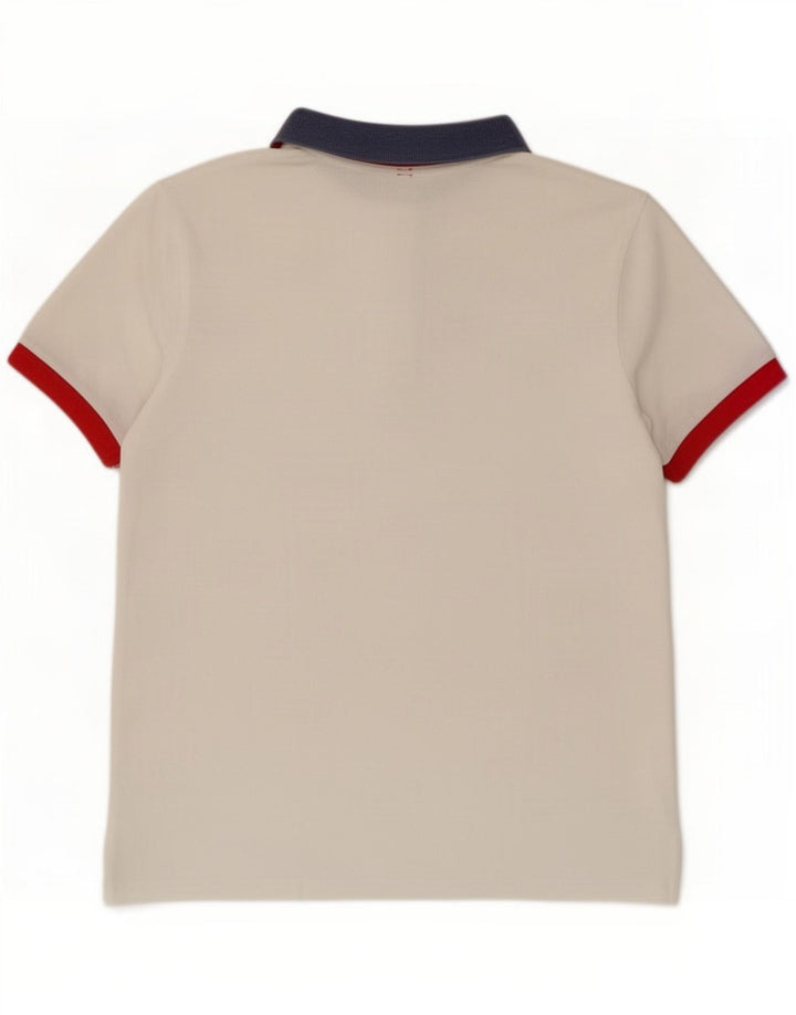 Polo da uomo Sun68 in cotone color block bianco medio