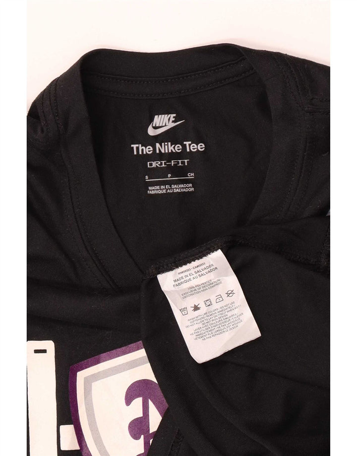 T-shirt grafica Nike Dri Fit da uomo, piccola, in poliestere nero