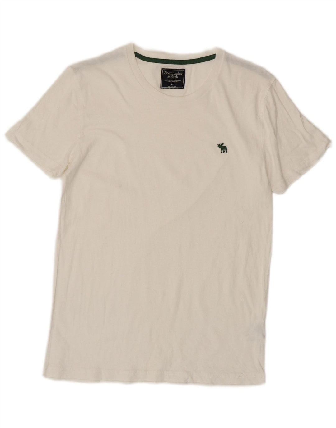 T-shirt da uomo ABERCROMBIE & FITCH XS in cotone bianco