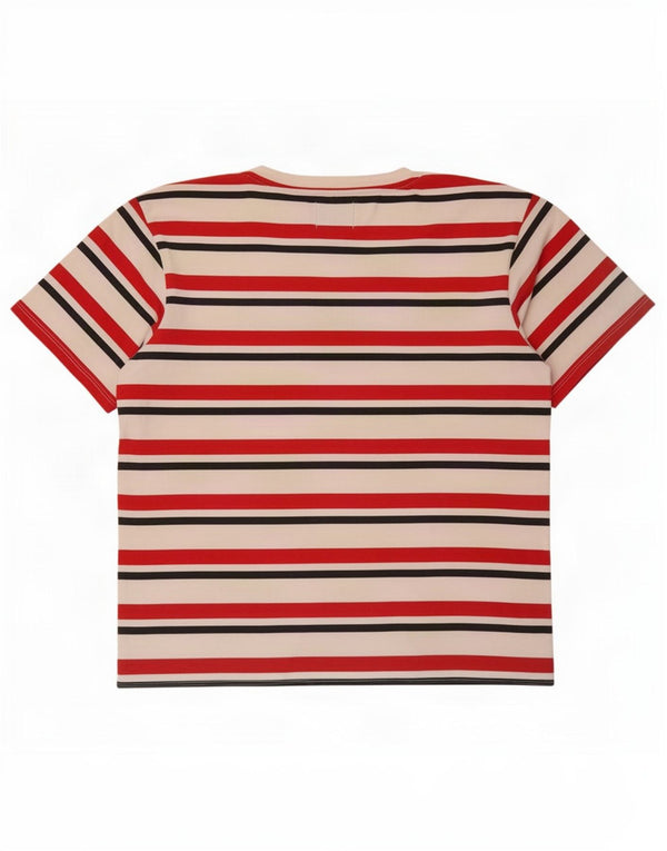 Guess T-shirt grafica da uomo Top grande in cotone a righe multicolore