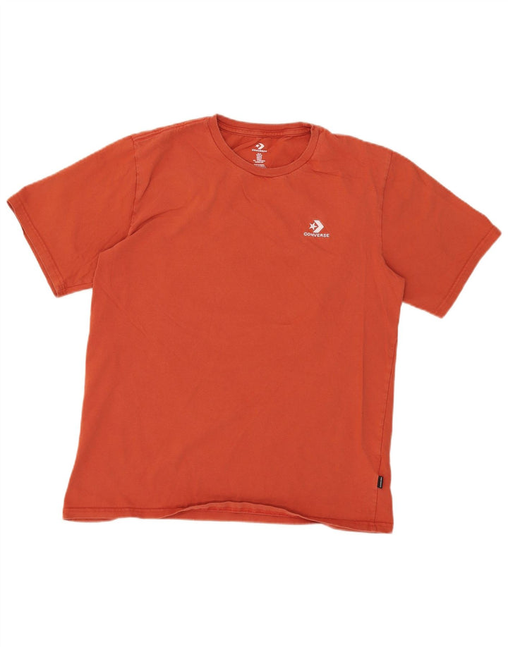T-shirt da uomo Converse Top in cotone arancione medio