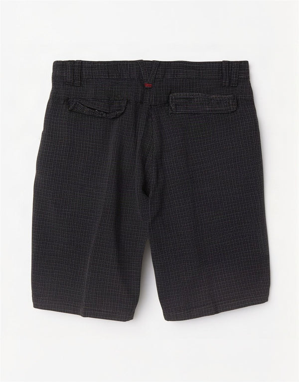 Vans Mens Chino Shorts W32 Medium Black Check Cotton