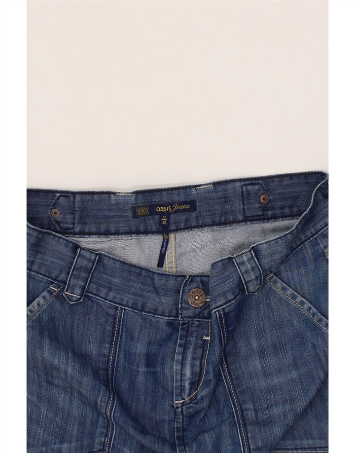 OASIS Womens Denim Skirt UK 12 Medium W30  Blue Cotton Vintage Oasis and Second-Hand Oasis from Messina Hembry 
