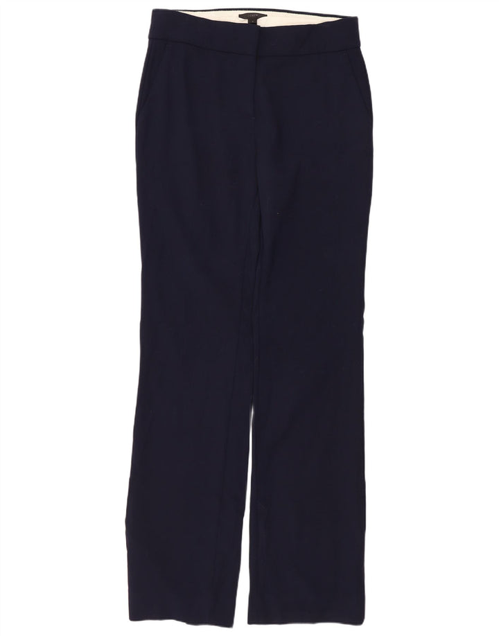 Pantaloni chino dritti da donna J. Crew US 2 XS W28 L32 poliestere blu navy