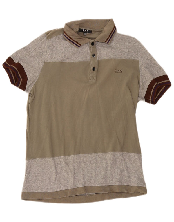 Polo da uomo CNC Costume National EU 36 Small Grey Colourblock