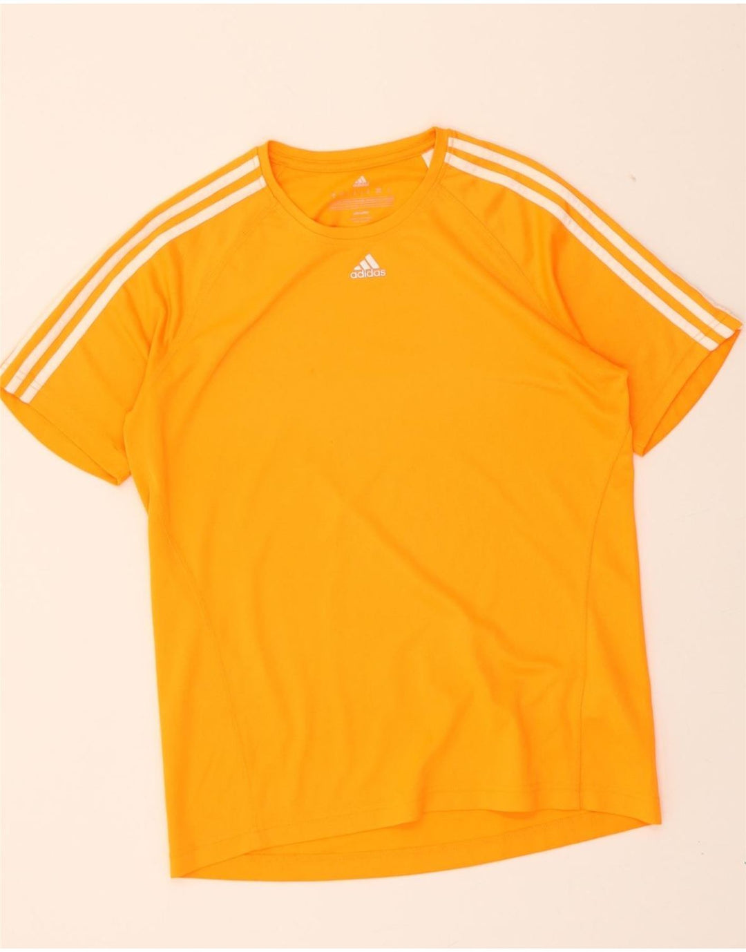 ADIDAS Mens Climalite T-Shirt Top Medium Orange Polyester Vintage Adidas and Second-Hand Adidas from Messina Hembry 
