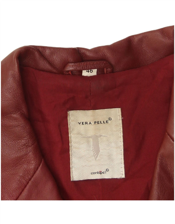 Giacca Blazer in Pelle da Donna a 3 Bottoni Conbipel IT 46 Large in Pelle Bordeaux