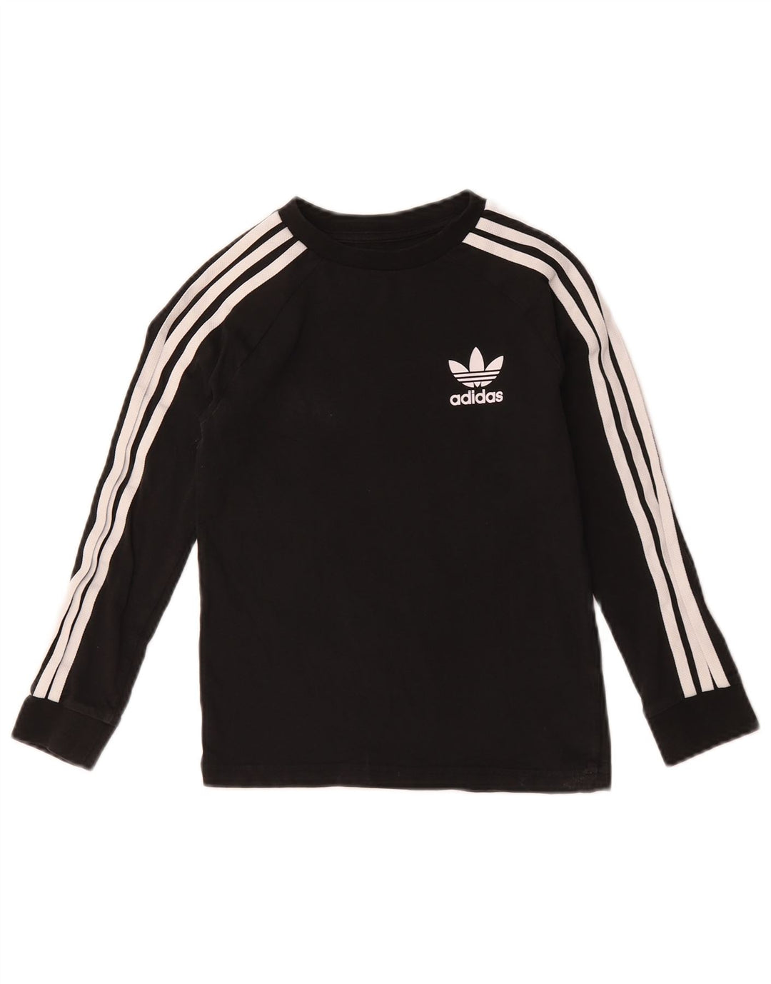 Top Adidas da bambino a manica lunga 7-8 anni in cotone nero