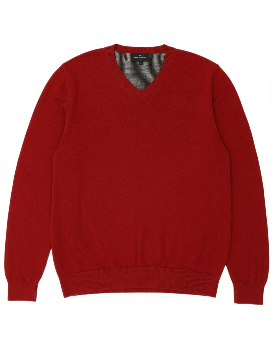 BLUE HARBOUR Mens V-Neck Jumper Sweater Large Red Cotton Vintage Blue Harbour and Second-Hand Blue Harbour from Messina Hembry 
