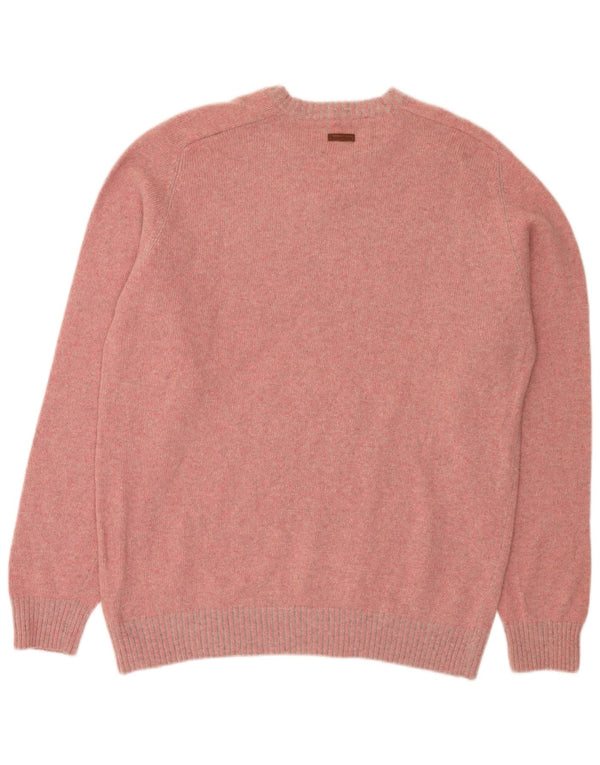Maglione da uomo con scollo a V Marlboro Classics 2XL lana rosa