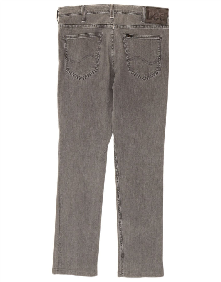 Jeans dritti Jegger da uomo Lee W33 L30 cotone grigio