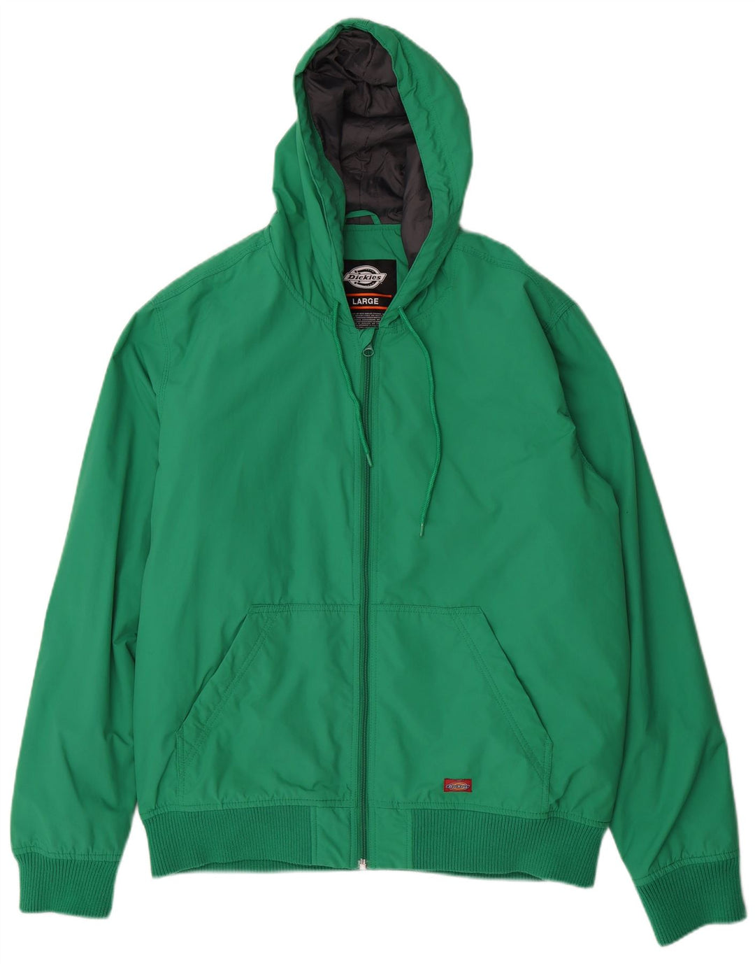 DICKIES Giubbotto bomber con cappuccio da uomo grande verde in poliammide