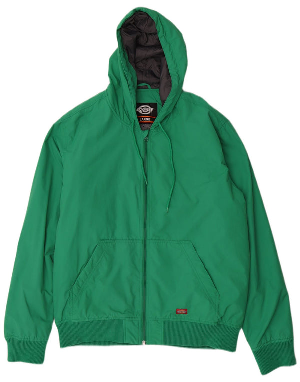 DICKIES Giubbotto bomber con cappuccio da uomo grande verde in poliammide