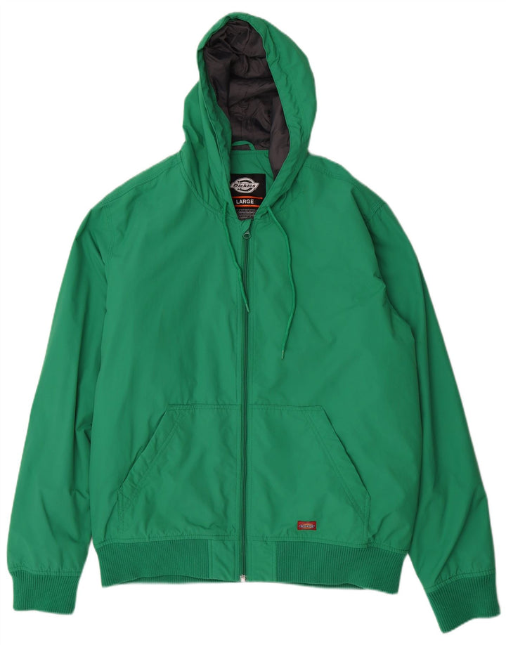 DICKIES Giubbotto bomber con cappuccio da uomo grande verde in poliammide