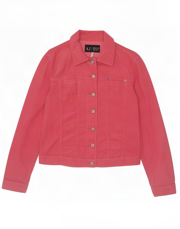 Giacca in velluto a coste da donna Armani Jeans UK 12 Rosa medio